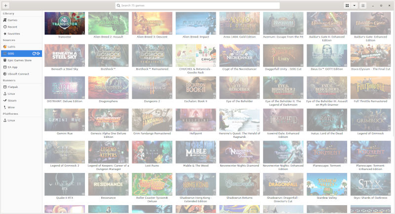 My GoG library