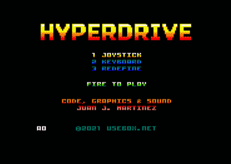 Hyperdrive's menu